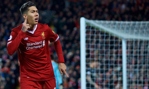 Roberto Firmino celebrating for Liverpool