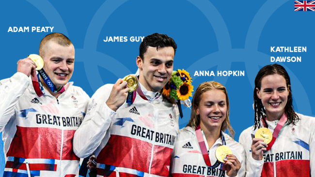 Kathleen Dawson, Adam Peaty, James Guy, Anna Hopkin