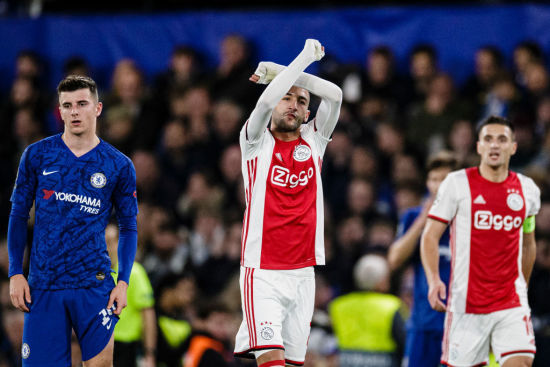 Ziyech in action against Chelsea in the champions league