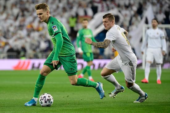 Martin Odegaard Toni Kroos Real Sociedad vs Real Madrid