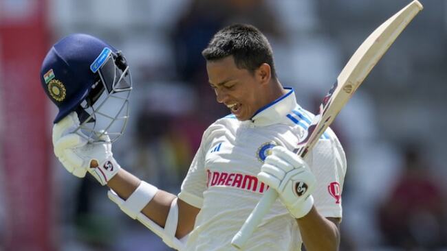 Yashasvi Jaiswal. The left-handed batter scores a century on test debut.