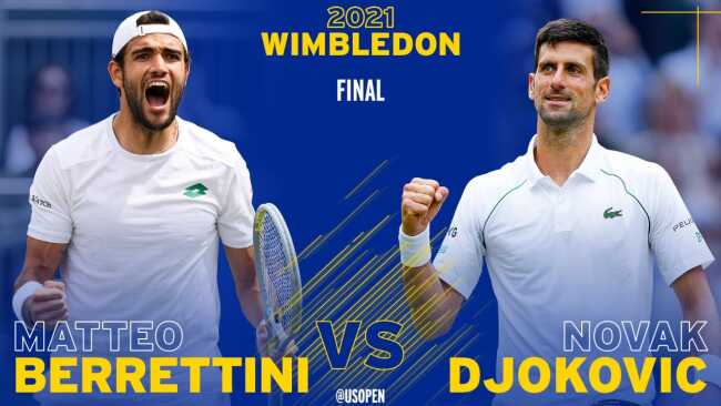 Djokovic vs Berrettini Wimbledon 2021 Final