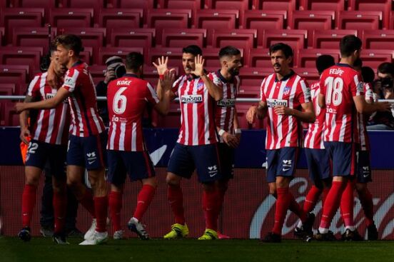 Atletico Madrid Players celebrating