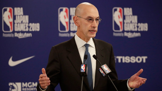 NBA Commissioner Adam Silver during a press conference