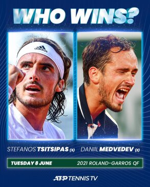 Tsitsipas vs Medvedev French Open Prediction