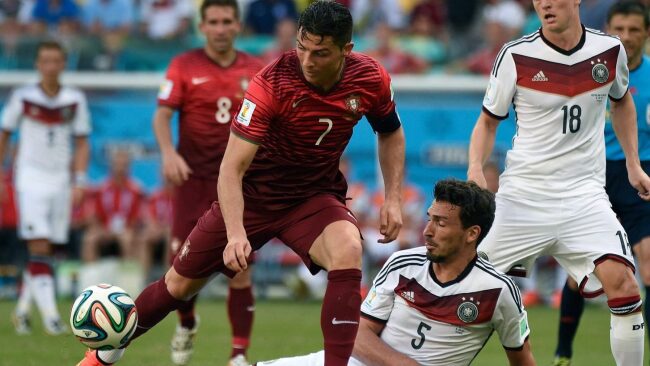 Cristiano Ronaldo and Matts Hummels