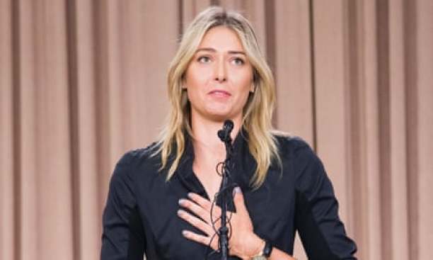 Maria Sharapova during a press conference 