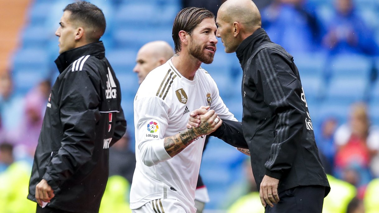 ผลการค้นหารูปภาพสำหรับ Real Madrid boss Zinedine Zidane credits Pep Guardiola with inspiring him